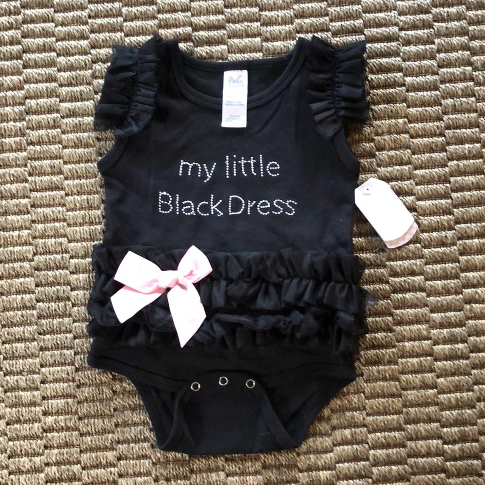 Little Black dress onesie 12-18 months
